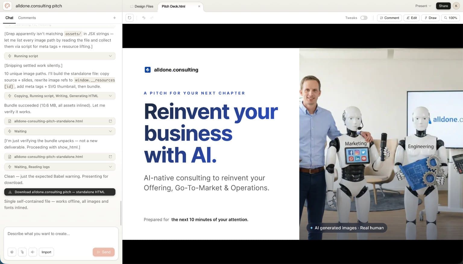 Claude Design erstellt professionelle Marken-Slides in Minuten – doch Export-Probleme verhindern den produktiven Einsatz