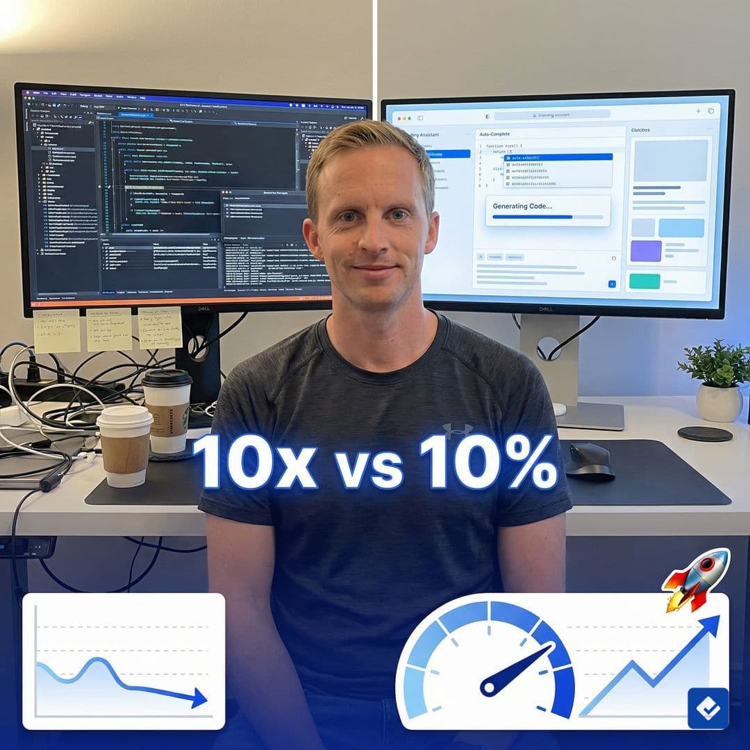 Warum PMs 10x-Produktivitätsgewinne mit KI-Coding erzielen, während Entwickler nur 10 % rausholen – und warum sich das bald ändert